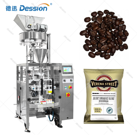 Automatic Quad Seal VFFS Coffee Bean Packaging Machine with Multihead Weigher